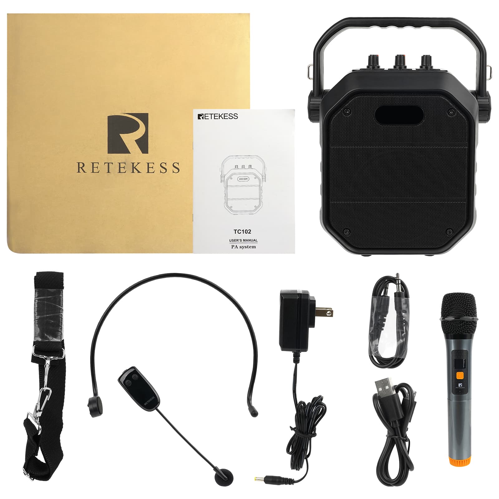 Retekess Tc Portable Pa System With Wireless Microphone