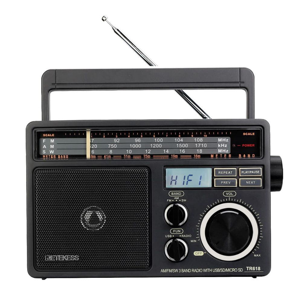 Retekess TR604 FM/AM Radio 2 Bandes Radio Portable AC Alimenté Récepteur  pour Les Personnes âgées