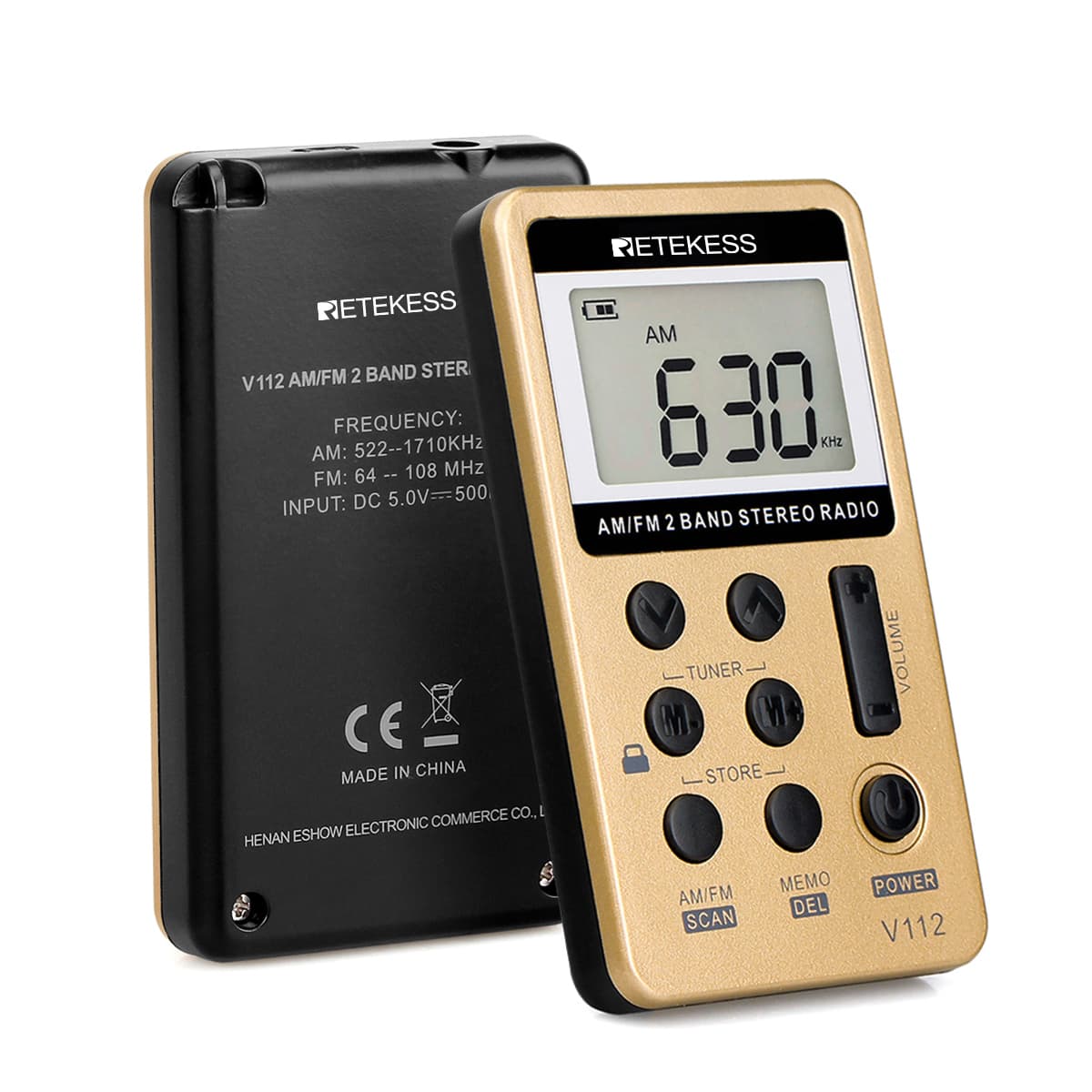 Retekess V112 Mini Radio Battery Operated Radio Portable