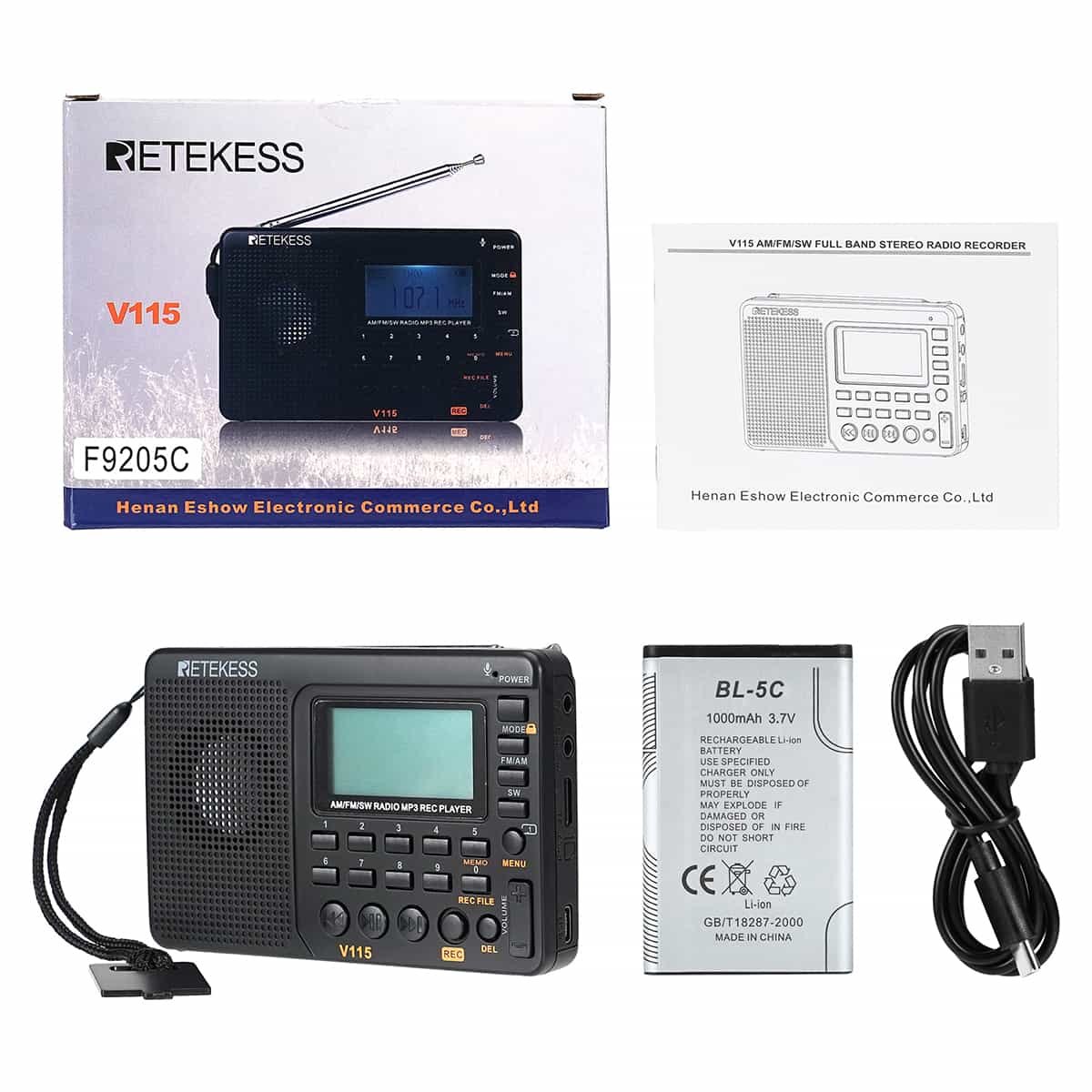 Retekess Radio digital V115 AM FM, radios portátiles de onda corta y radio  FM Retekess TR604 AM FM Transistor portátil Radio analógica funciona con