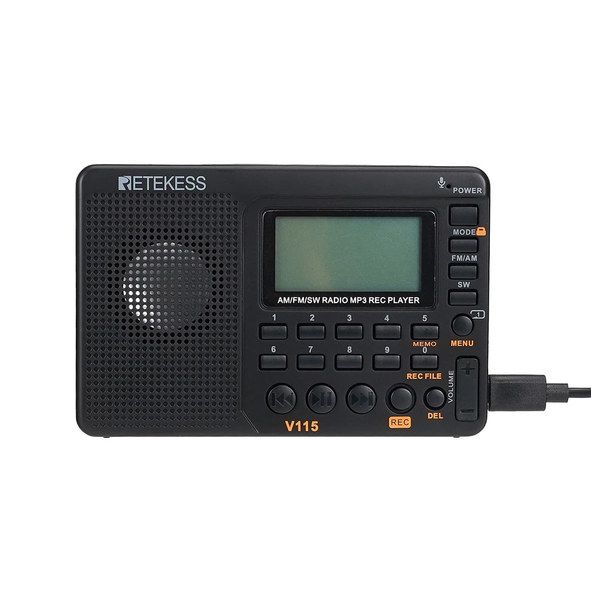 toeter opvoeder diepte Retekess V115 Portable AM FM Radio with Shortwave MP3 Player