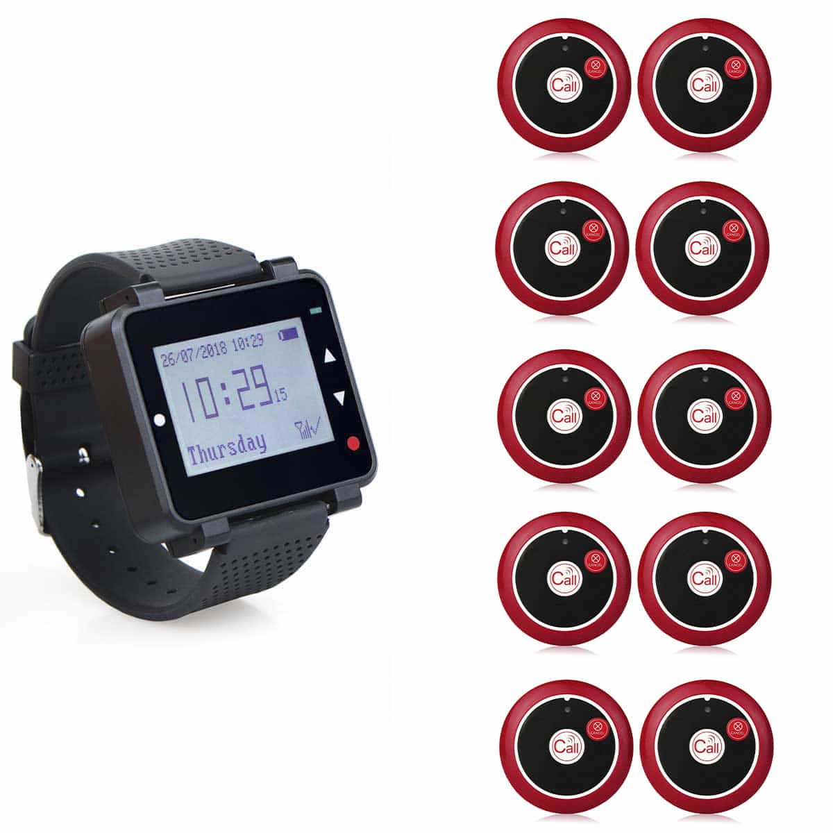 retekess wireless calling receiver t128 watch pager td008 call button 10pcs