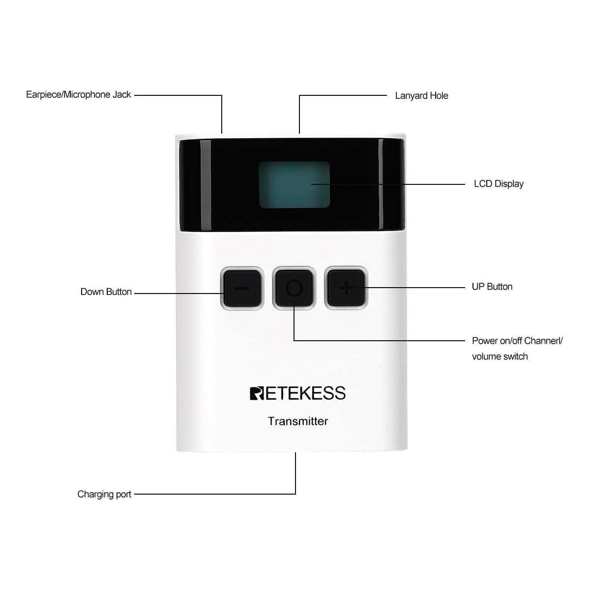 TT122 Tour Guide Interpretation System with 32-slot Charging Case