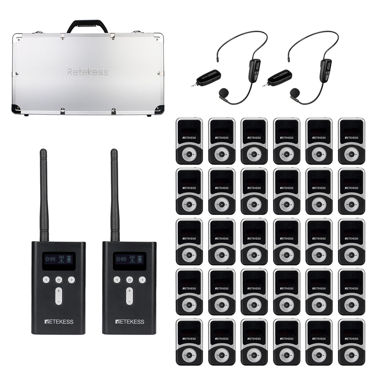 Retekess T130S T131S Wireless Guide System for Receptions Conferences and  Tours