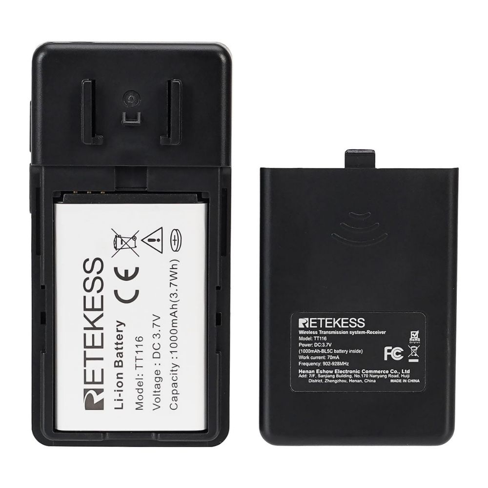 Retekess TT116 Factory Tour Guide System Replaceable Rechargeable Battery for Factory Visit, Plant Tours with 16-port Charging Base