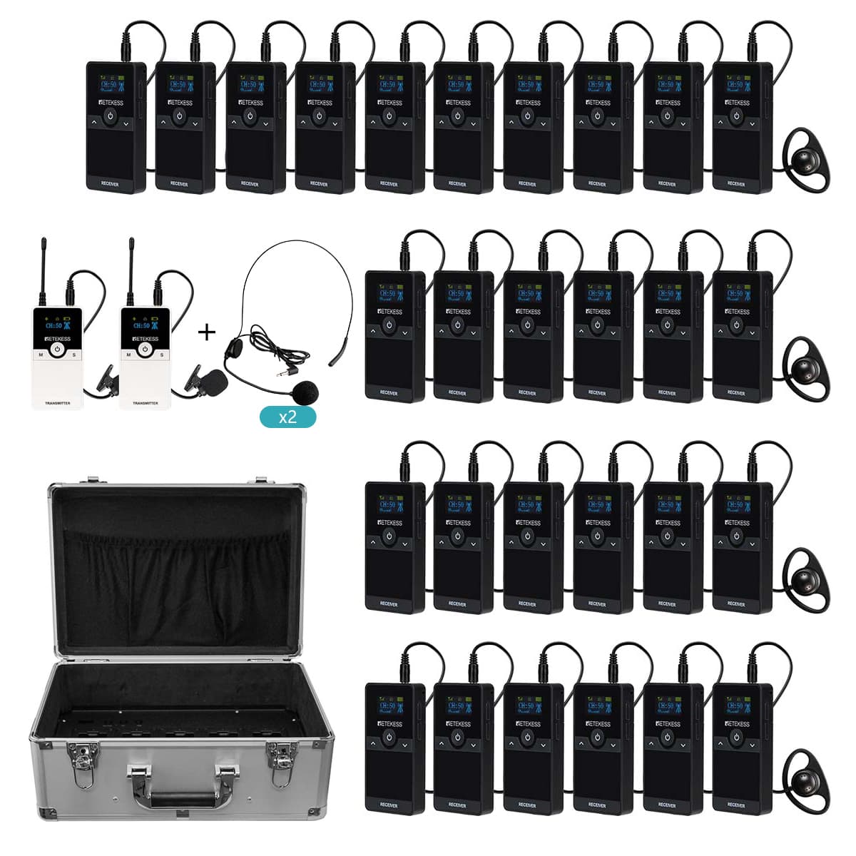 Retekess TT116 Plant Tour Headsets for Plant Tours, Manufacturing Plant ...