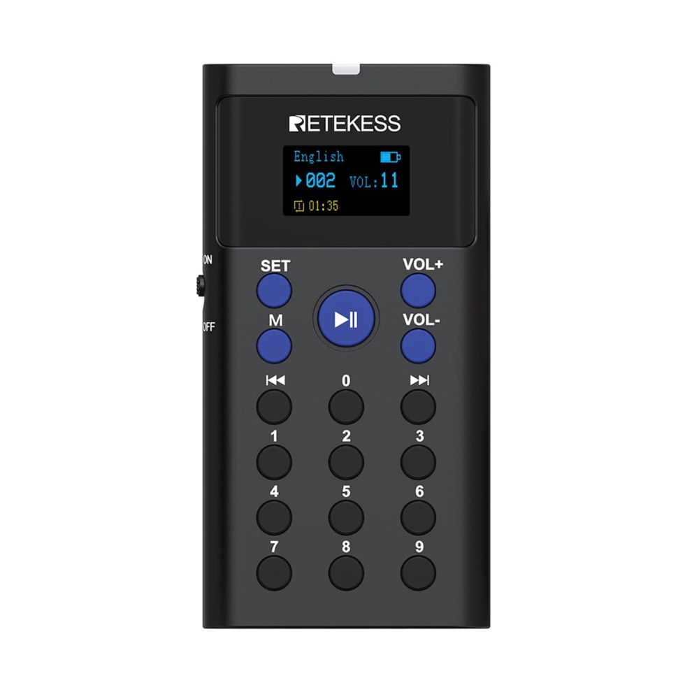 Retekess TT128 Self-Guided Tour System Audio Guide with 16-Port Charging Base for Museums, Exhibitions and Factory