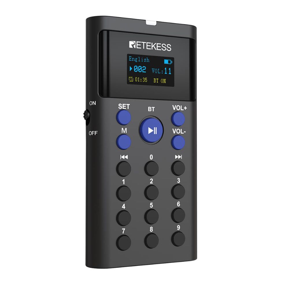 Retekess TT128 Self-Guided Bluetooth Audio Tour Guide with 16-Port Charging Base for Museums, Exhibitions and Factories