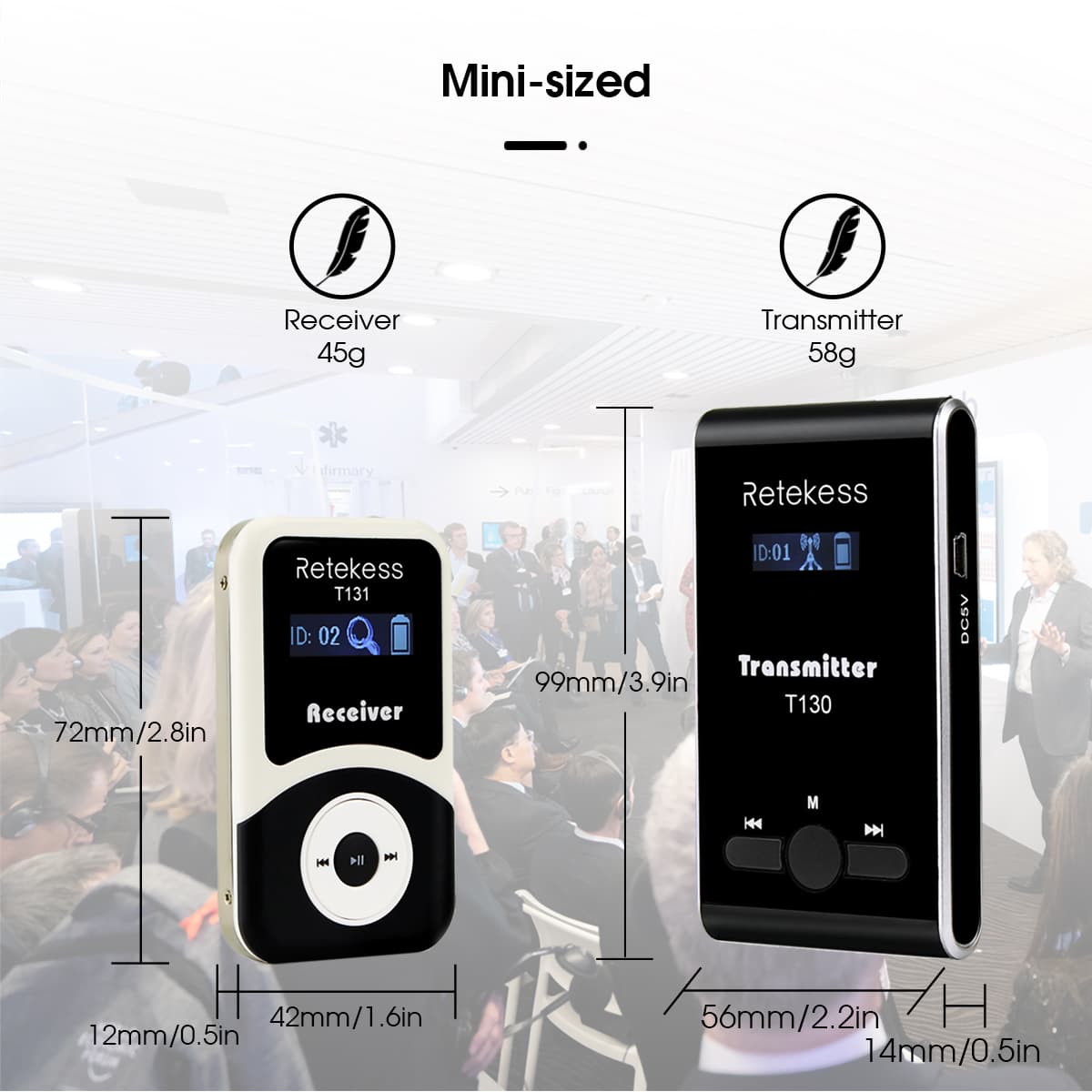 T130 wireless tour guide audio systems