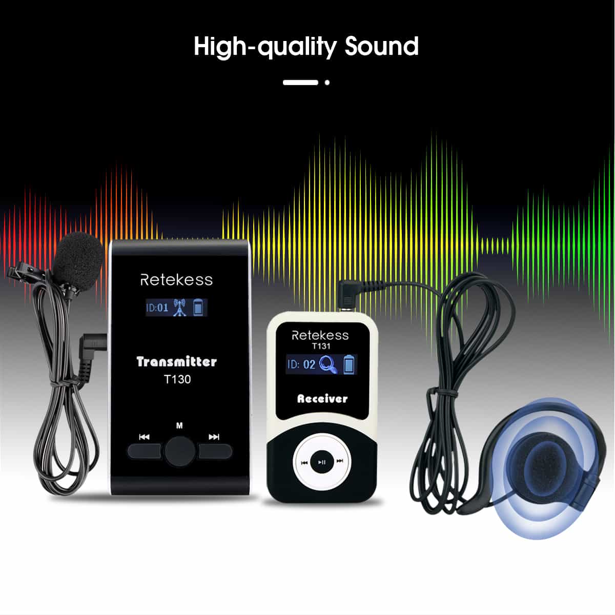 T130 wireless tour guide audio systems