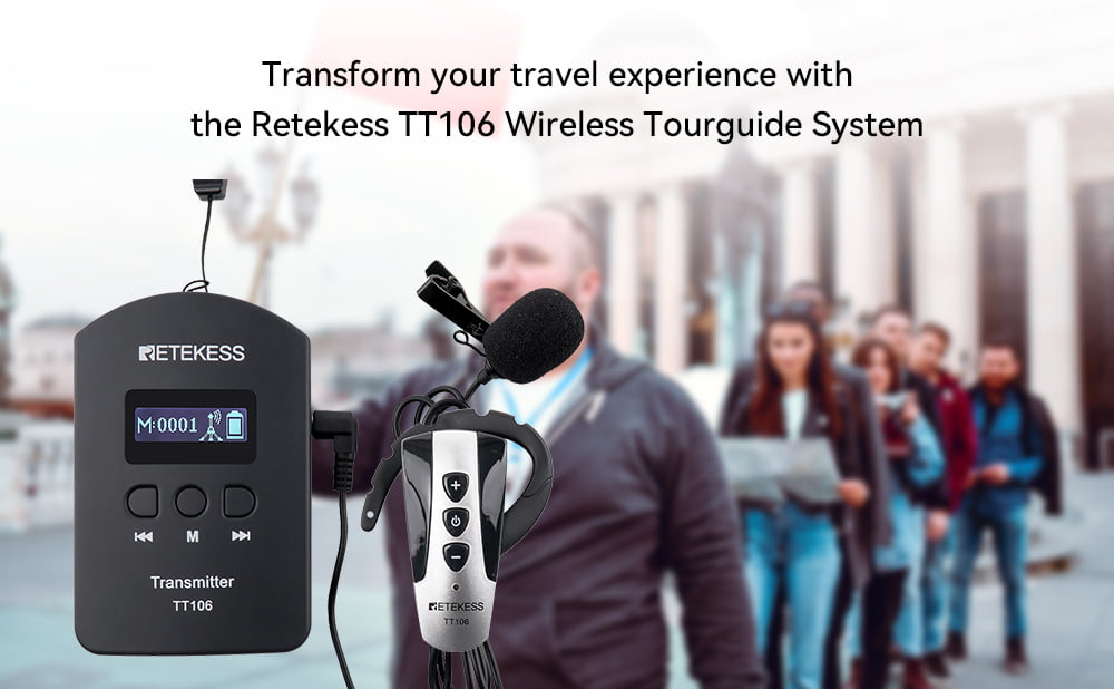 Transform your travel experience with the Retekess TT106 Wireless Tourguide System