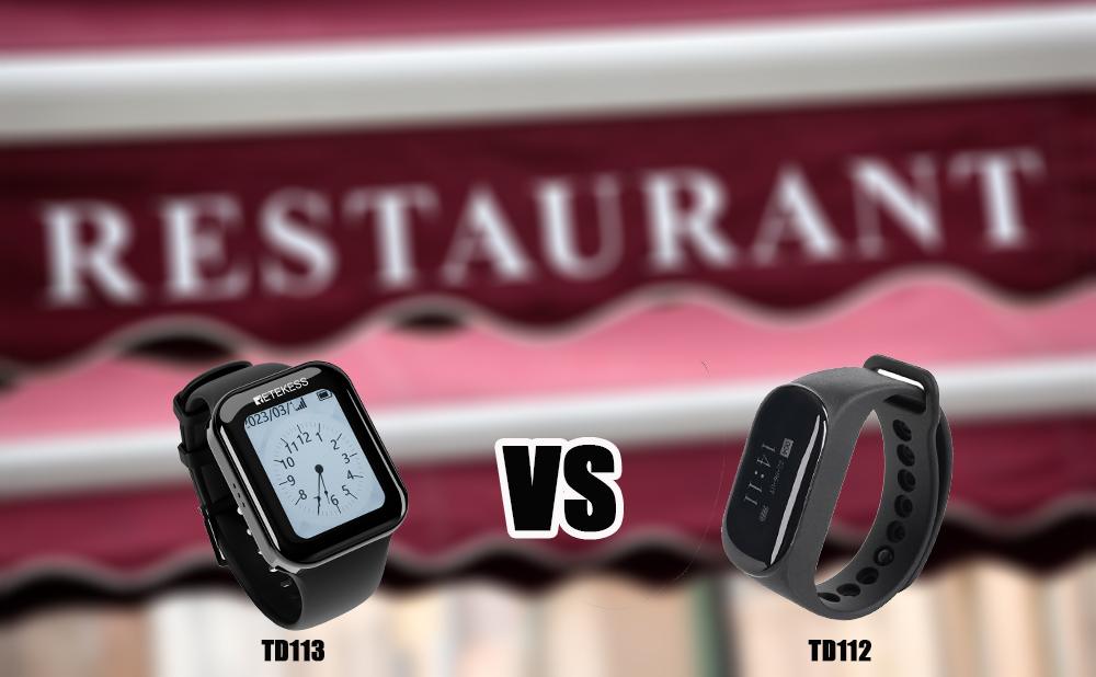 What are the Differences Between the Server Pager System Retekess TD112 and TD113 Watch Pagers?